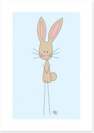 Bunny long legs Art Print KB0025