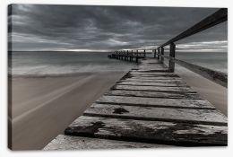 Moody Shelley Beach Stretched Canvas LH0024
