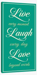 Live every moment Stretched Canvas LOK00021