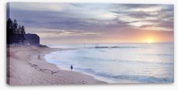 Mona Vale beach landscape at dawn Stretched Canvas MC002