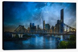 Storey Bridge storm Stretched Canvas NB0029