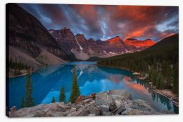 Moraine Lake sunset Stretched Canvas SL0010
