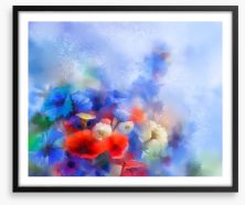 Cornflower breeze Framed Art Print 100278433