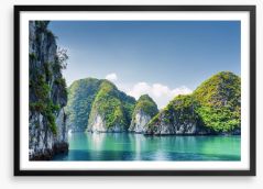 Ha Long Bay lagoon Framed Art Print 100509577