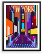 New York retro Framed Art Print 101033824