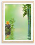 Floating frangipani Framed Art Print 101116405