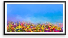 Cornflower sky Framed Art Print 101122294