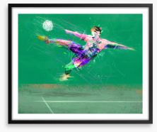 Airborne kick Framed Art Print 101306893