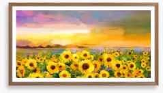 The sunflower meadow Framed Art Print 101696495