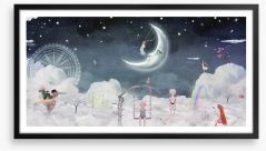 Fairground in the clouds Framed Art Print 102266865
