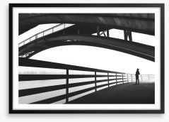 Bridging the gap Framed Art Print 102345517