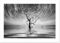 Alone with the star trail Art Print 102613927