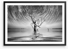 Alone with the star trail Framed Art Print 102613927