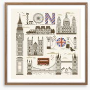 London attractions Framed Art Print 103236914