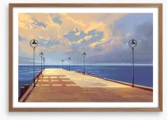 Bridge to the sea Framed Art Print 103287123