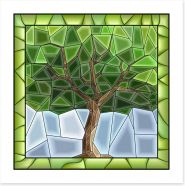 Stained Glass Art Print 103739731