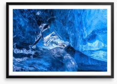 The glacial cave Framed Art Print 104522644