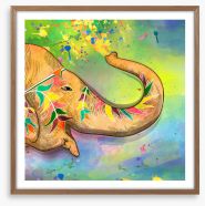 The elephant of Holi Framed Art Print 104572683