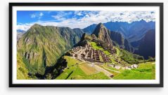 Machu Picchu panorama Framed Art Print 105089842
