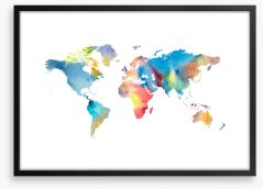Worldwide rainbow Framed Art Print 105416082