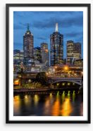 Melbourne city twilight Framed Art Print 105471876