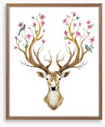 Spring deer Framed Art Print 106413536