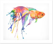 Rainbow goldfish Art Print 106450910