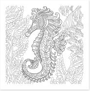 Color me seahorse Art Print 106825264