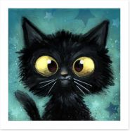 The black cat Art Print 106917436