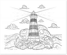 Color me lighthouse Art Print 107463354