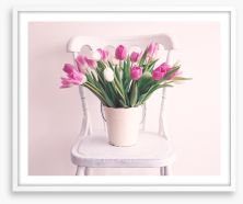 The tulip chair Framed Art Print 107562626