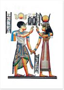 Hieroglyphic handshake Art Print 10805648