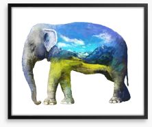 Elephant of the grasslands Framed Art Print 108368920