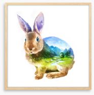 Rabbit of the valley Framed Art Print 108368962