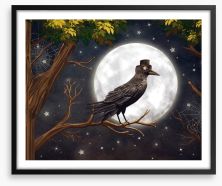 The moonlight raven Framed Art Print 108482157