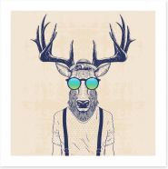 Hipster deer Art Print 110031812
