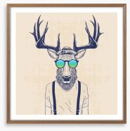 Hipster deer Framed Art Print 110031812