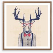 Nerd deer Framed Art Print 110032001