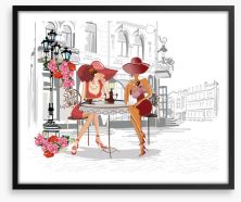 Catch up for coffee Framed Art Print 110564905