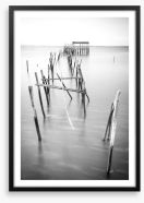 Pier into the past Framed Art Print 110593867