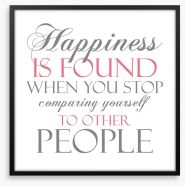 Happiness is found Framed Art Print 111061520