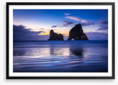 Wharariki Beach twilight Framed Art Print 112415717