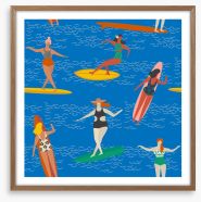Deco surf Framed Art Print 112608474