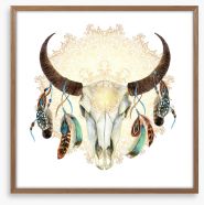 Boho buffalo Framed Art Print 113512658