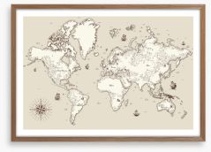The age of exploration Framed Art Print 114257265