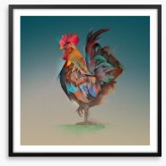 Strutting rooster Framed Art Print 115132216