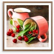 Cherry cup Framed Art Print 115157151