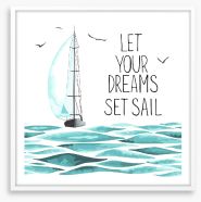 Set sail Framed Art Print 116673329