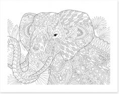Color me elephant Art Print 116942766