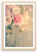 A rosy rendezvous Framed Art Print 117082418